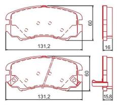 Pastilha ceramica hyundai tucson 2004/..dian