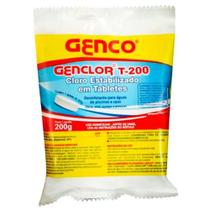 Pastilha Cloro Estabilizado Piscina T200 Genclor 200gr Genco