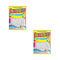 Pastilha de Chocolate Confeito Chococandy Branco Kit 700g