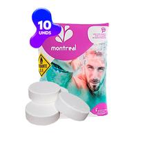 Pastilha de Cloro 200g 10 Unds Kit Limpeza Piscina Montreal