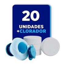 Pastilha de cloro 200g 5 em 1 flutuador 20 unidades