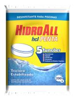 Pastilha de cloro hcl penta 5 em 1 - 200g hidroall