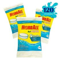 Pastilha de Cloro p/ Piscina - Hidroall HCL Penta 5 funções 200g - c/ 120 unidades