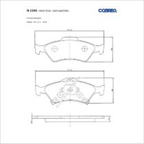 Pastilha de Freio Cobreq N-1344 Honda Fit de 2004 até 2009