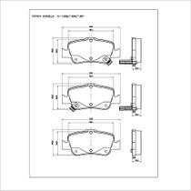 Pastilha de Freio Cobreq N-1368 Toyota Corolla 2015 até 2023 Pastilha de Freio Cobreq N-1368 Toyota Corolla 2015 até 2023