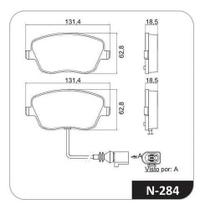 Pastilha de Freio Cobreq N-284 Volkswagen Polo 2002 até 2014