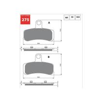 Pastilha de freio diant hd softail gf275s3 gold fren