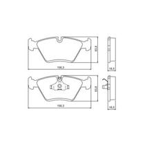 Pastilha de Freio Dianteira 58I / 520I / 520I 24V / 524TD 88 / 95 Z3 Coupe M 3.2I 97 / ... sem Alarme