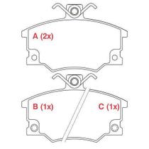 Pastilha de Freio Dianteira ALFA ROMEO 147 Twin Spark 1.6 11/00 em diante