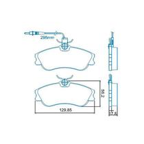 Pastilha de Freio Dianteira Berlingo 96 / ... 306 97 / ... Partner 96 / ... com alarme sonono