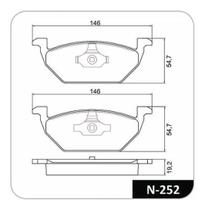 Pastilha de Freio Dianteira - COBREQ - N252 (Audi, UP, Bora, Fox, Golf, Polo, Space Cross, Space Fox) Pastilha de Freio Dianteira - COBREQ - N252 (Audi, UP, Bora, Fox, Golf, Polo, Space Cross, Space Fox)