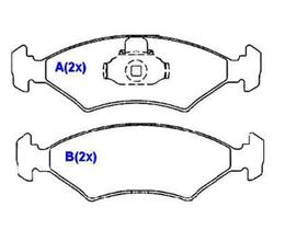 Pastilha de freio dianteira Courier Fiesta Escort Sephia Ka 1993 a 2009 SYL S1230