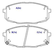 Pastilha de freio dianteira Creta 2017 em diante SYL S6264 Pastilha de freio dianteira Creta 2017 em diante SYL S6264