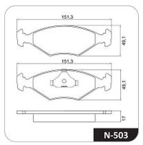 Pastilha de Freio Dianteira Duna Elba Fiorino Uno 1984 Até 2009 Cobreq N503 Teves