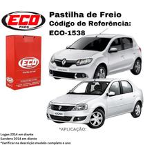 Pastilha de Freio Dianteira Ecopads Renault Sandero / Logan ECO-1538