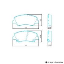 Pastilha de Freio Dianteira Elantra 1.8 16V 12 / ... Hb20 1.6 Confort Style / Plus 12 / com alarme sonono