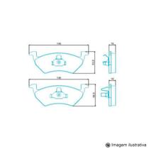 Pastilha de Freio Dianteira Gol G5 1.0 / 1.6 12 / ... Saveiro 1.6 12 / ... sem Alarme