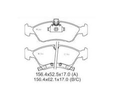 Pastilha de freio dianteira Meriva Zafira 2002 a 2010 SYL S1109