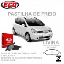 Pastilha De Freio Dianteira Nissan Livina 2010 a 2014 ECO1478