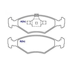 Pastilha de freio dianteira Palio Siena Fiorino 2009 em diante SYL S2184