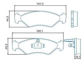 Pastilha de Freio Dianteira para disco sólico com pistão de ferro fundido Fiesta Ka 1995 em diante Jurid HQJ-2051 sistema Teves
