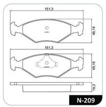 Pastilha de Freio Dianteira para disco sólido Gol Parati Passat Santana Saveiro Voyage 1984 Em Diante Cobreq N209 Teves