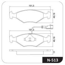 Pastilha de Freio Dianteira Tempra Tipo 1992 Em Diante Cobreq N513