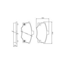 Pastilha de Freio Dianteira Uno 1.5R / 1.6R 87 / 94 Tipo 1.4 / 1.6 / 1.8 / 2.0 93 / 97 com alarme sonono