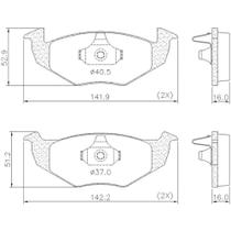 Pastilha de Freio Dianteira Volkswagen Gol 2008 a 2016
