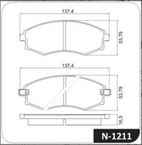 Pastilha de Freio Dianteiro - Cobreq (Sistema SUMITOMO) - N-1211 Pastilha de Freio Dianteiro - Cobreq (Sistema SUMITOMO) - N-1211