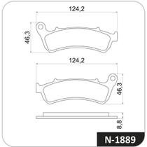 Pastilha de Freio Dianteiro Haojue Dk 150 S 2020 a 2024 Pastilha de Freio Dianteiro Haojue Dk 150 S 2020 a 2024