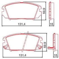Pastilha de Freio Dianteiro Hyundai Azera 2008 a 2022 FERODO