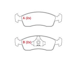 Pastilha de Freio dianteiro Novo C3 1.5 8V Grand Siena Attractive 1.4 8V/ tetrafuel Mobi Easy On 1.0 Novo Palio Attracti