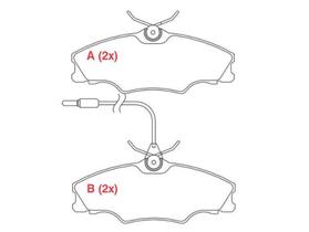 Pastilha de Freio dianteiro PEUGEOT 1.6 / 2.1TD BREAK