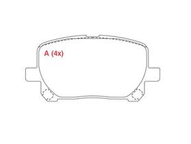 Pastilha de Freio dianteiro TOYOTA Avensi Verso 2.0 D4 D Corolla 1.8 16V ABS Matrix XR