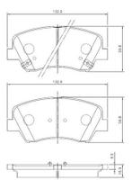 Pastilha de Freio FXP48750 Elantra 1.8 16V Veloster HB20 1.6 16V 12/ Santa Fé I30 13/ Cerato 1.6 16V 13/19 Dianteira Com Chapa Anti-Ruído