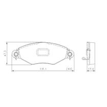 Pastilha de Freio HFP5365 206 207 306 97/ Kangoo Dianteira C/Furinho