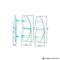 Pastilha de Freio Importada Cerato 1.6 - 16V e 221 / / 233 / 272 / 283 com alarme sonono