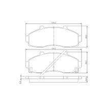 Pastilha de freio kia bongo utilitario k3600 3.6 8v sh3 diesel