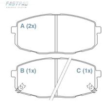Pastilha de Freio Kia Cerato 2009 a 2024 WILLTEC FP764 Pastilha de Freio Kia Cerato 2009 a 2024 WILLTEC FP764