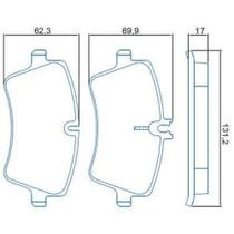 Pastilha de Freio Mercedes Benz Slk-Class 2004 a 2010 JURID