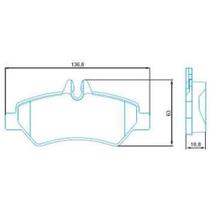 Pastilha de Freio Mercedes Benz Sprinter Chassi 2012 a 2019 Pastilha de Freio Mercedes Benz Sprinter Chassi 2012 a 2019