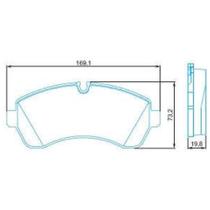 Pastilha de Freio Mercedes Benz Sprinter Chassi 2012 a 2024