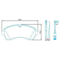 Pastilha de Freio Mercedes Benz Sprinter Chassi 2012 a 2024 Pastilha de Freio Mercedes Benz Sprinter Chassi 2012 a 2024