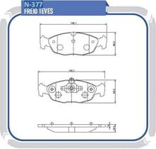 Pastilha de Freio N-377 Agile Celta Corsa Montana Prisma 1.0 1.4 09/ Dianteira - COBREQ
