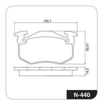 Pastilha de Freio N-440 Twingo 1.1 1.2 93/05 Dianteira
