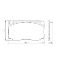 Pastilha de Freio NA38220 1600 1800 4500 6000 MA 90/ Volare A5 A6 98/ Dianteira F-4000 85/98 Dianteira/Traseira Transit 11/19 Traseira Delivery 5-140