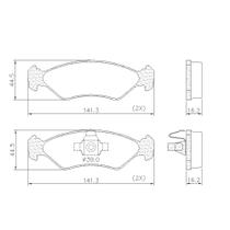 Pastilha de Freio NA38262 Fiesta 1.0 8/12V 10/18 Ka 1.0 1.6 07/14 Dianteira