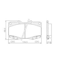 Pastilha de Freio NA39810 Hilux 2.5 3.0 02/15 Dianteira