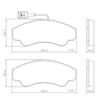 Pastilha de Freio NA39910 Jumper 2.8 01/09 Ducato 2.3 2.8 01/ Boxer 2.8 03/09 Dianteira - Com Sensor de Alarme -